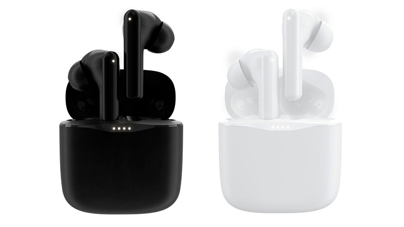 Silvercrest oortjes in zwart en wit met oplaaddoosje